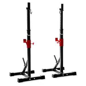 |Viavito ST1000 Adjustable Squat Stands with Barbell Spotter Catchers - Back|